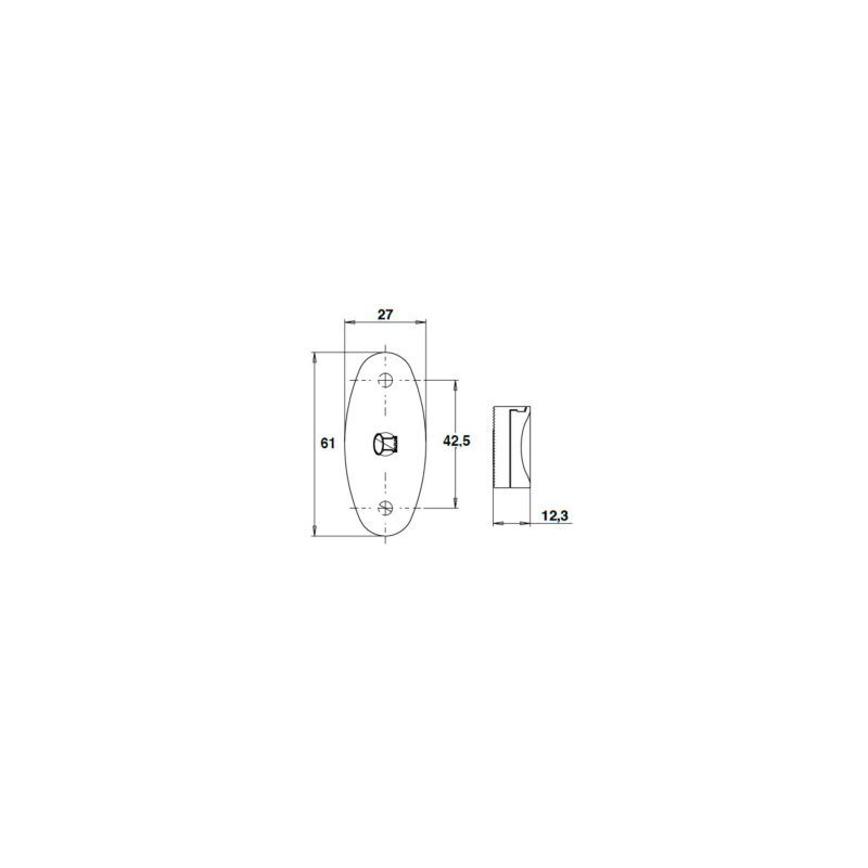 FERMABALCONI MAGNETICI OVALI NERI TORBEL - immagine 2