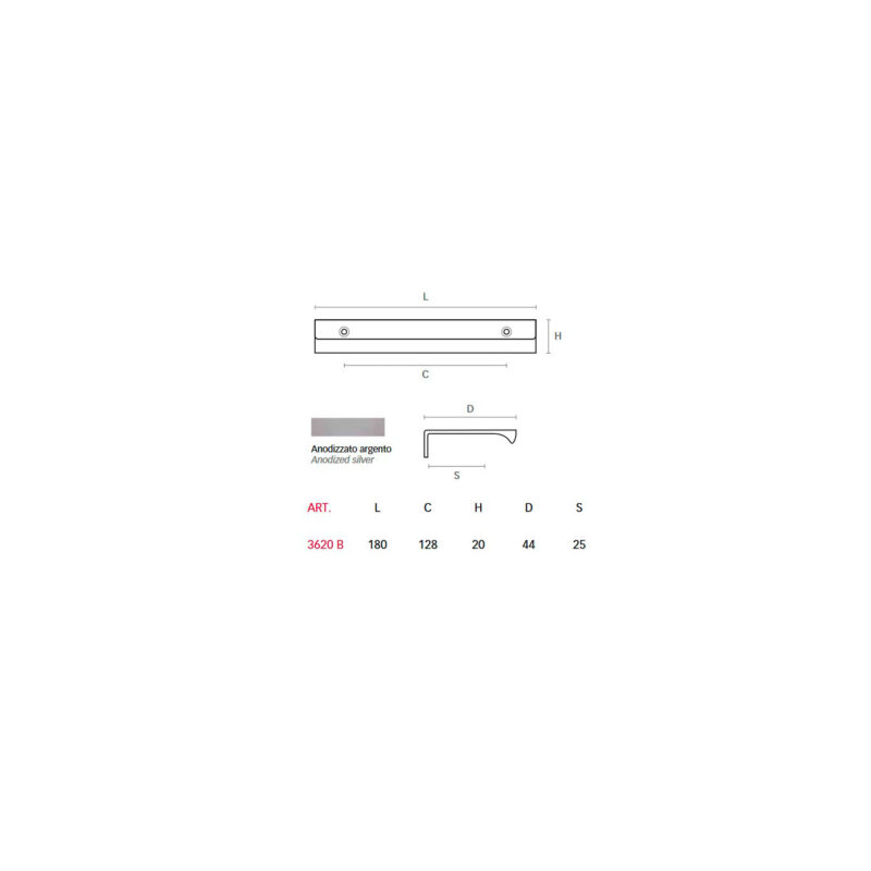 MANIGLIETTA MITAL 3620 - immagine 3