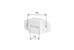 RULLINI GUIDACINGHIA ORIZZONTALI PLASTICA BIANCO - immagine 2