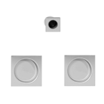 KIT MANIGLIETTE INCASSO SCIVOLA Q  MOD. E - BIANCO