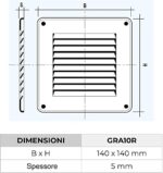 GRIGLIE IN RAME MM 140X140 - immagine 2