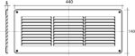 GRIGLIE METALLO MM 440X140 ALLUMINIO - immagine 2