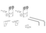 GUARNITURA PER ANTA SCORREVOLE SOSPESA IN LEGNO PORTATA 80 Kg