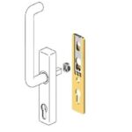 PLACCA BLOCCO PER MANIGLIONE HS CROMATO OPACO